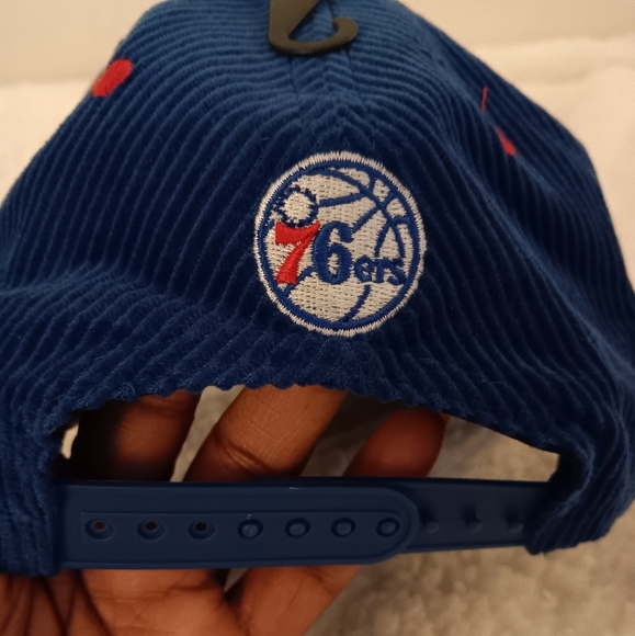 New Men's Philadelphia 76ers Ultra Game blue, black, and red snapback cap. OS - Picture 4 of 6